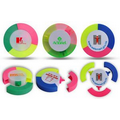 3 Cap Circle Custom Plastic Highlighter Pen